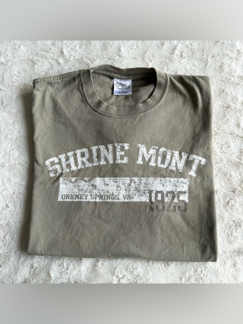 Vintage Shrine Mont Shirt Tee Mens Large Green Orkney Springs VA Shenandoah 90s
